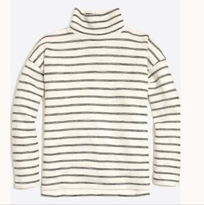 Jcrew Striped long-sleeve mockneck pullover